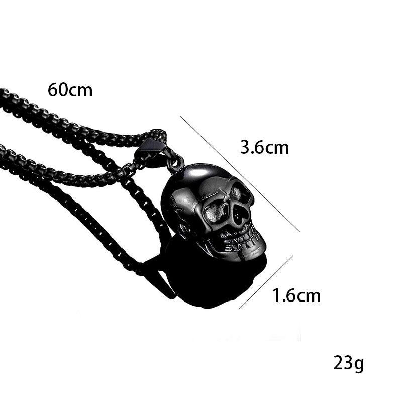 Exaggerated Personality, Oversized Skull Necklace Men'S Fashion Popular Halloween