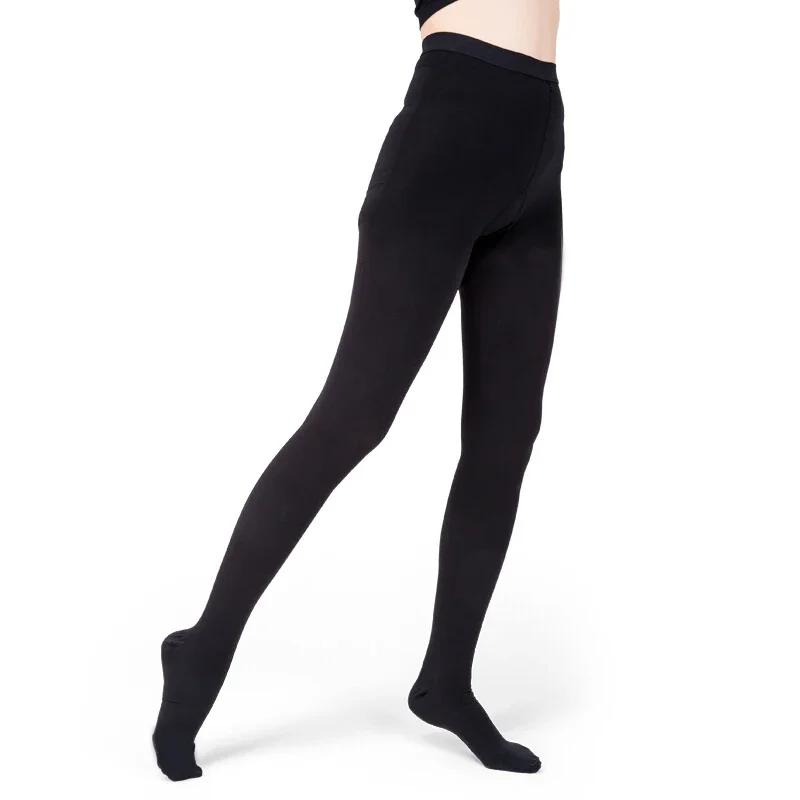 Extra-large pressure compression pantyhose, 20-30 mmHg, above-knee length, support stockings, pressure tight pants