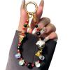 Chinese Lucky Cat Phone Charm: Crystal Beaded God of Wealth Ornament - Elegant, Fashionable Accessory