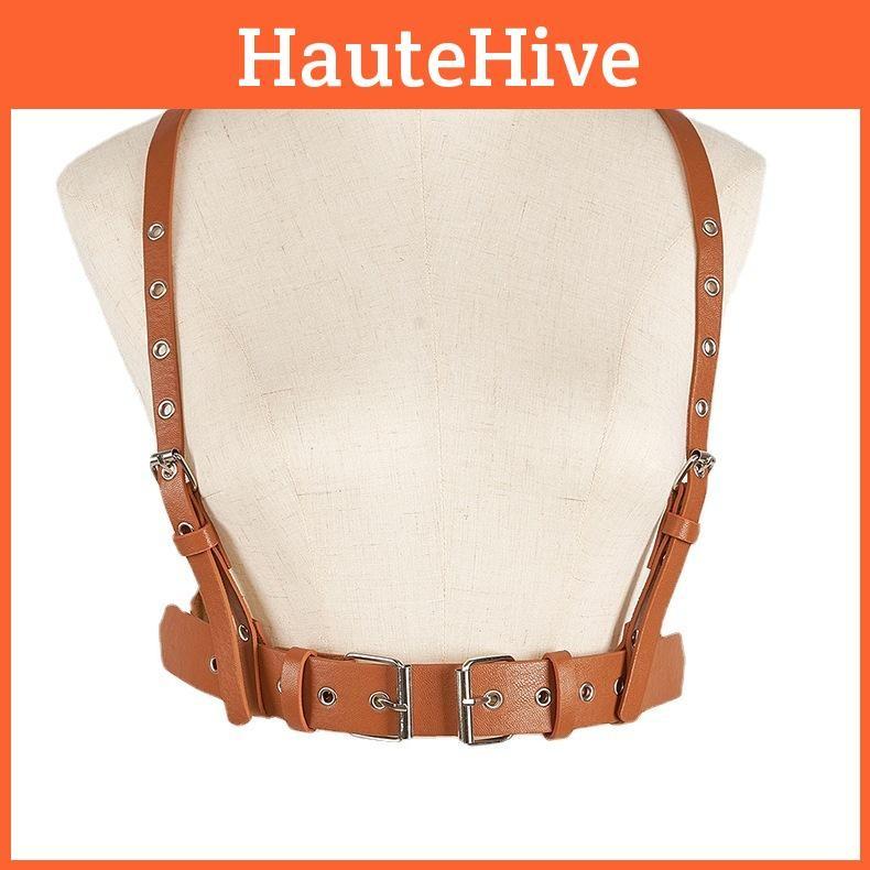 Fashionable Double Buckle And Porous Design Women Casual Shoulder Belt Strap