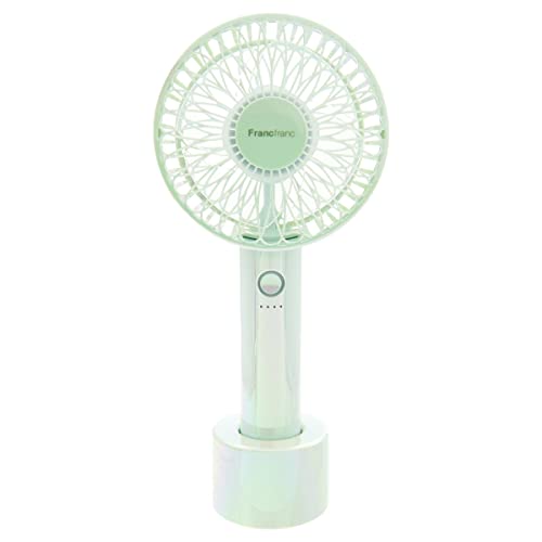 

Francfranc FRAIS HANDY FAN LITE Handheld USB Charging Stand, Lightweight, Rechargeable, Portable (Auroramint)