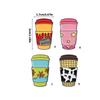 Cartoon Cup Brooch Pin For Women Fashion Alloy Material Badge Accessory With Enamel Finish And Star Elements