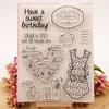 1pcs Have A Sweet Birthday Food Transparent Clear Silicone Stamp