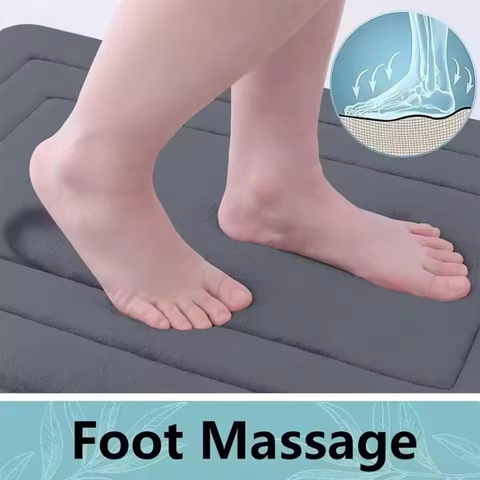 Memory Foam Bathroom Floor Mat Super Absorbent Ultra Soft Bath Rug Non-Slip Machine Wash Comfort Carpet For Bathroom Floor