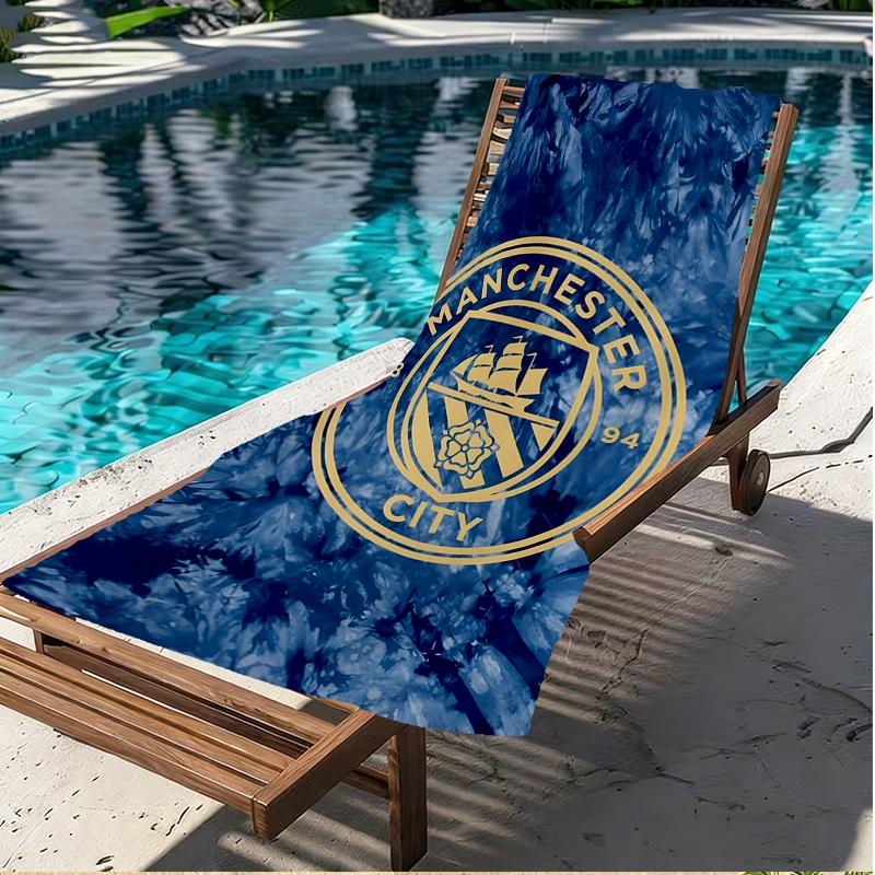 Football team City FC Print Beach Towel, Versatile Lightweight Absorbent Beach Towel for Pool Surf Yoga Bathroom, Perfect Birthday Holiday Gift
