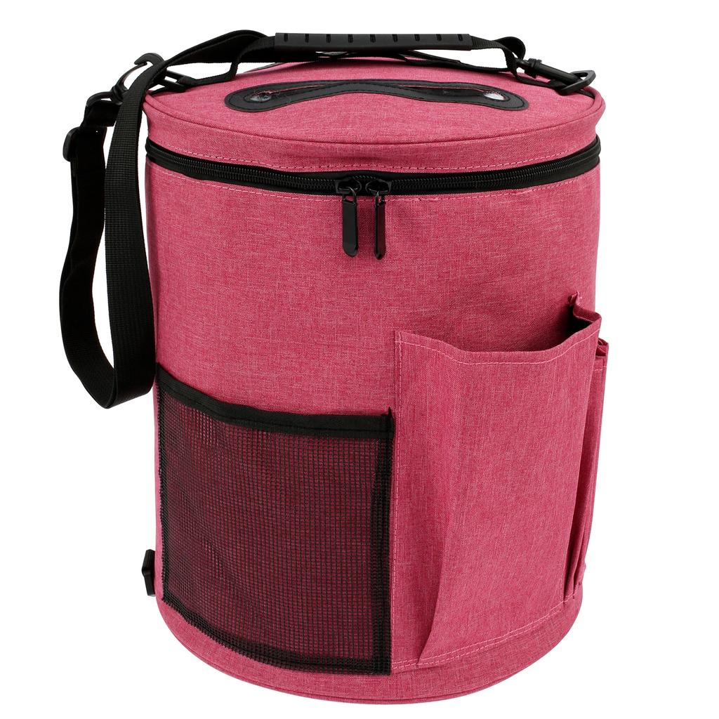 New Foldable Yarn Storage Bag Portable Crochet Bags with Shoulder Strap Crochet Tote with Handle for Knitting Supplies Crafting