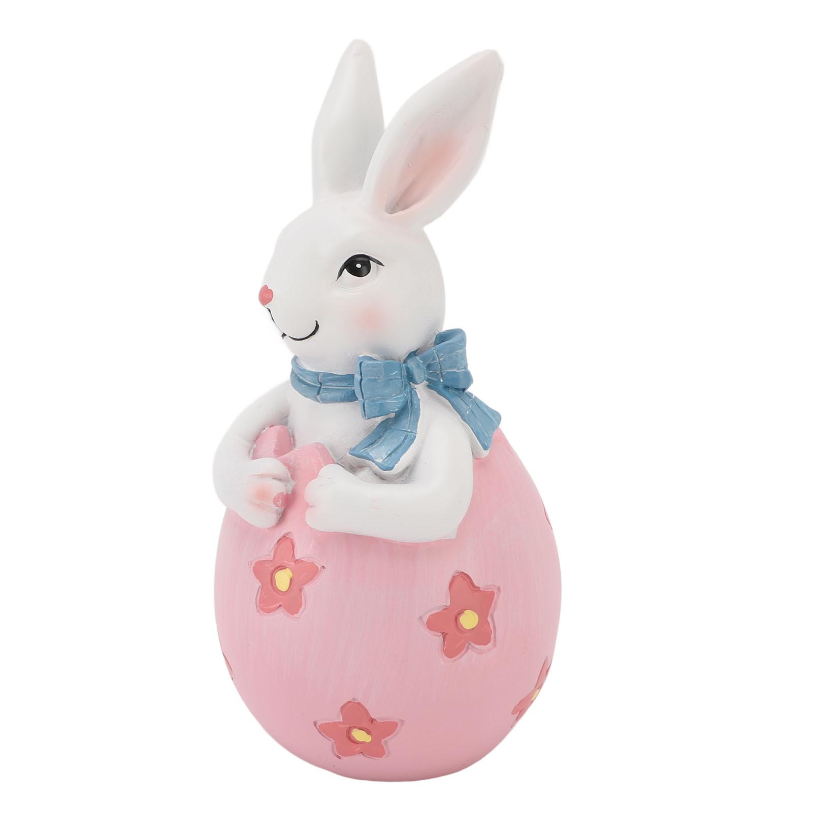 ster Bunny Egg Decoration Resin Spring ster Decor Figurine Tabletop Decoration for Party Home Holiday