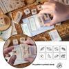 Flower Leaf Stamp Seal Set Universal Wooden Stamps Seal 22Pcs/Set Multi-purpose DIY Scrapbooking Diary Decoration Gift Supplies