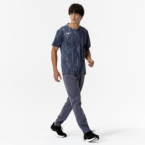 Mizuno Dry Aeroflow Rapid T-Shirt, Atmungsaktiv, Trainingsbekleidung, 32MAC002, Indigo