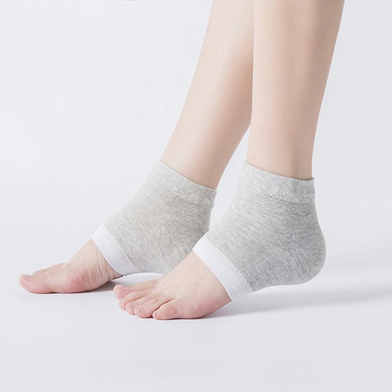 1 Pair Silicone Moisturizing Gel Heel Socks Cracked Foot Skin Care Protectors