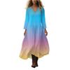 Women's Casual And Fashionable Round-neck Long Sleeve Mid Length Dress