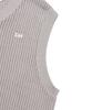 Lee V-Neck Scalloped Knit Vest Light Gray
