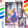 Princess Stained Glass Oil Painting Hand Painting Coloring Painting Handmade Diy Home Decoration Gift