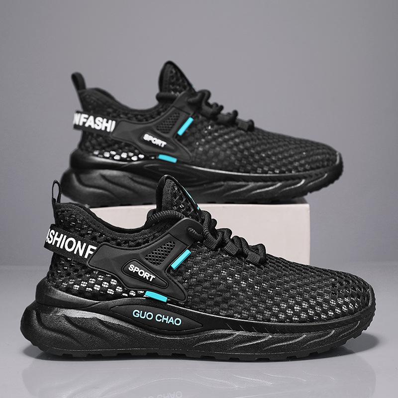 Summer new mesh shoes breathable fly knitting hollowed casual sports shoes youth street shots ins Internet celebrities popular shoes