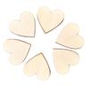 Lot de 50 tranches vierges en bois de 60 mm en forme de cœur pour bricolage, décorations de mariage