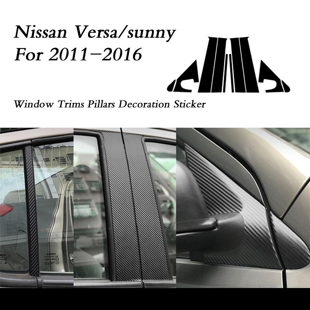 Car-Styling 3D/5D Carbon Fiber Car Interior Center Console Color Change Molding Sticker Decals For Nissan Versa Sunny 2011-2016