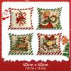 Retro Christmas Theme Pillowcase Bedroom Sofa Cushion Cover 100% Polyester Living Room Cushion Pillowcase Home Decor