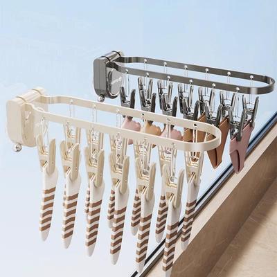 Balkon Droogrek Opvouwbaar en Draaibaar Zonder Boren Zuignap Wandmontage Sokkenrek Huisopslag