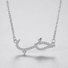 Tancise S925 Sterling Silver Necklace Women's Korean Version Simple Line Crocodile Full Pendant Clavicle Chain Animal Neck Chain
