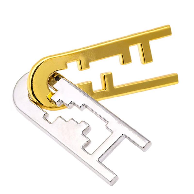 Magic Ladder Lock Puzzle Disentanglement Brain Teaser Metal  Baffling IQ Logic Test Educational Toys For Kids Teens Adults