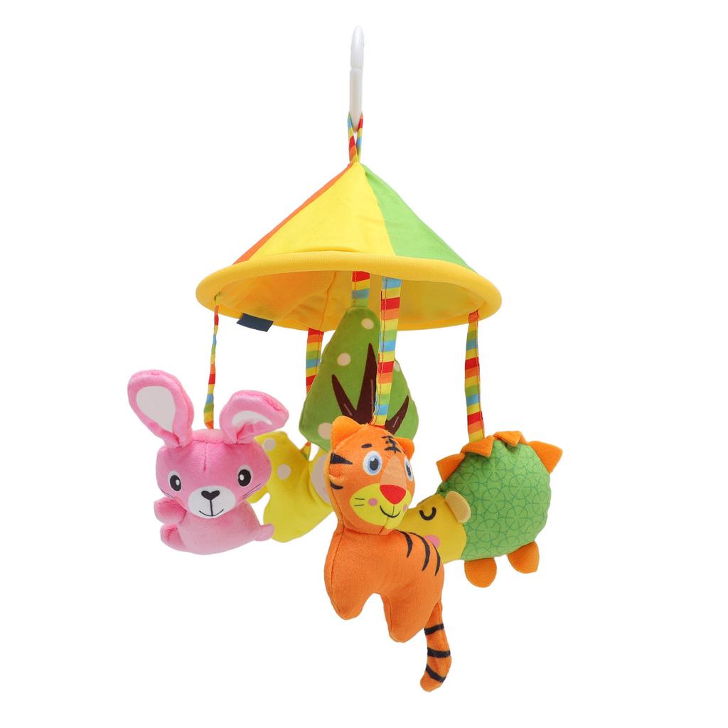 Karuzela do łóżeczka dziecięcego Urocza Edukacyjna Zwierzęca Pluszowa Zabawka do Zawieszenia na Wózek Dziecięcy dla Niemowlaka