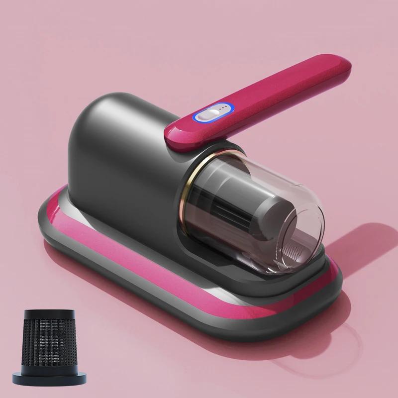 

10 кПа Новые пылесосы для матрасов Удалитель клещей Беспроводной ручной пылесос Мощное всасывание для чистки кроватей Подушек Одежды Диванов красный