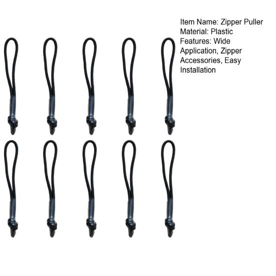 10 st Taktiska Snördragare till Dragkedjor Dragkedjeutdragare med Krympflex