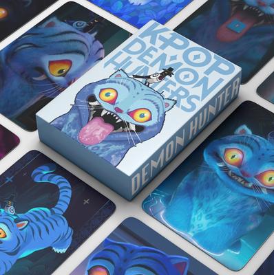 55pcs/Box K-POP Demon Hunters LOMO Cards Anime Derpy Tiger Collectible Set Toy Fans Gifts