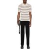 PRADA Short-Sleeved Striped Open-Knit Polo Shirt UMB731-14B9-F0304-S-OOO