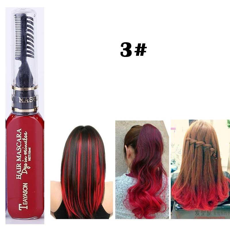13 couleurs de couleur de cheveux unique teinture pour cheveux temporaire Non toxique bricolage couleur de cheveux Mascara colorant crème Pigments