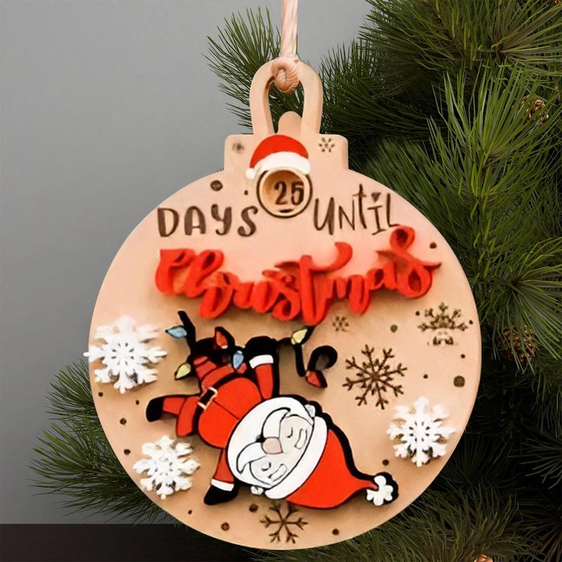 Till Christmas Countdown Onaments Smooth Rotating Decor Christmas Decorations Calendar Sign For Adults Teens Women New Year Home