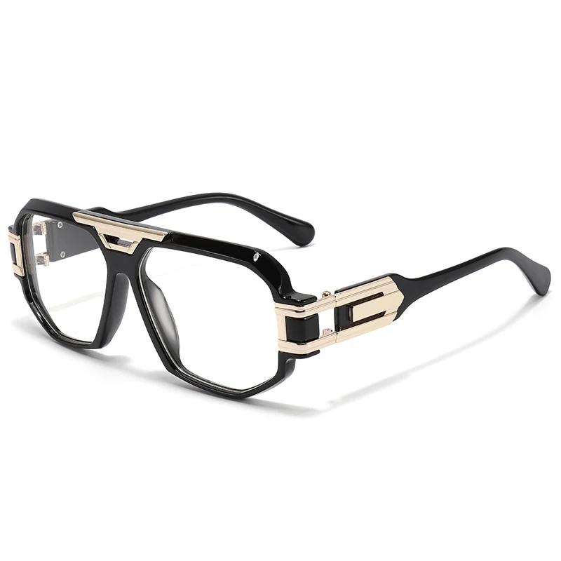 Nouvelle Mode Lunettes de Soleil Surdimensionnées de Luxe Designer Hommes Dames Vintage Rayures Miroir Teintés Steampunk Tendance Lunettes de Voyage Haut