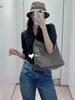 Ding Edition Hobo Crossbody Tasche: Hundezahn Weiches Leinen, Leder Schultergurt