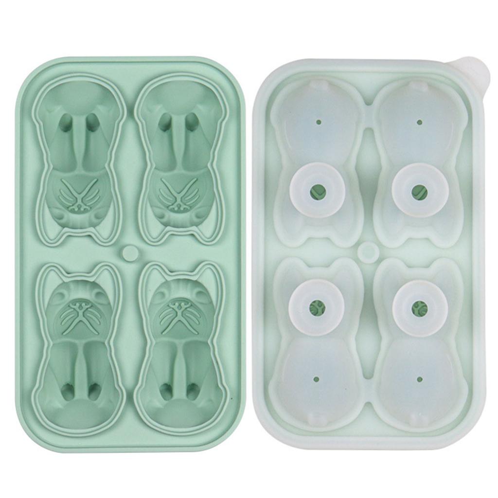 French Bulldog Ice Molds Ice Cube Tray Molds Ice Cube Trays Mold 3D DIY Drink Ice Coffee Juice Cocktail Bulldog Silicone