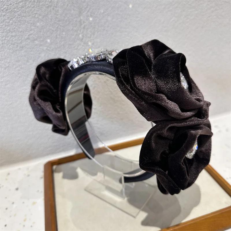 

Новая однотонная имитация гирлянды, свадебная сетчатая повязка на голову, повязка на голову с цветами и завитками для девочек, аксессуары для волос для выступлений