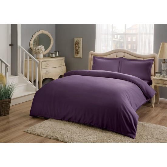 

Tac Double Satin Duvet Cover Set-Basic Plum
