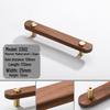 Japanese Minimalist Walnut Handle Solid Wood Cabinet and Wardrobe Drawer Handle
