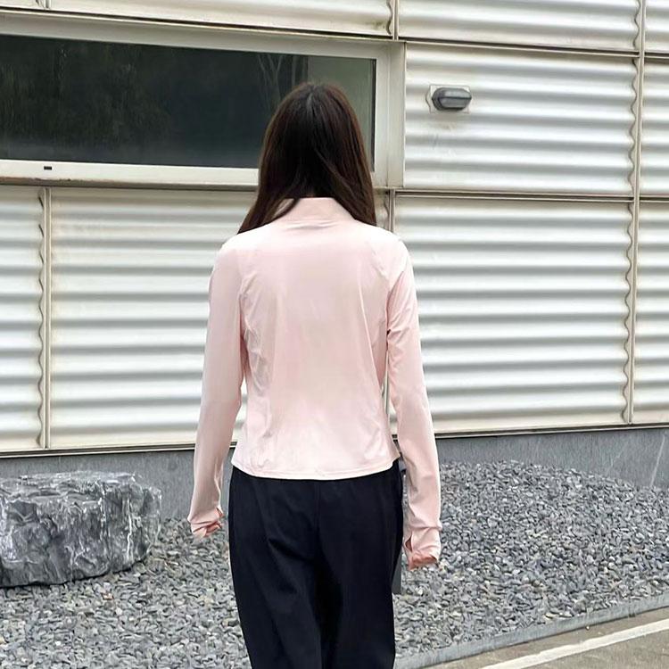 Skechers Solid Color Fashion Simple Sports Stand Collar Jacket Women Jackets Cloud-Pink P225W125-053G