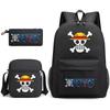 Riman One Piece Backpack 3-Piece Set, Boys And Girls Laptop, Youth Schoolbag, Messenger Bag, Pencil Bag.