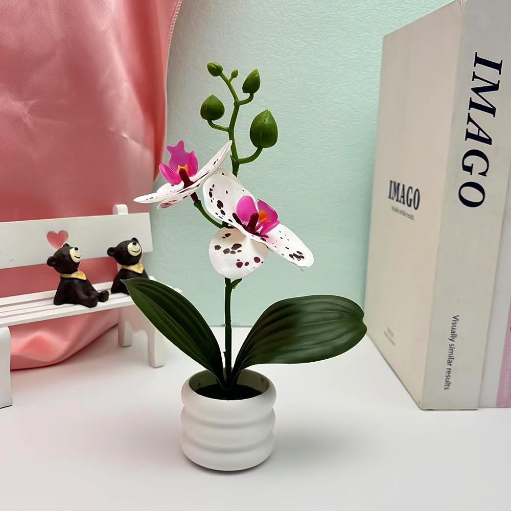 Artificial Plastic Phalaenopsis Flower Bonsai For Event Decoration Home Styling