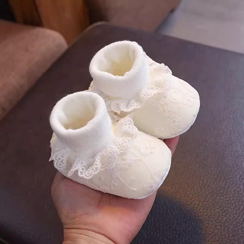 Plush Baby Shoes 0-1 Year, Soft Sole, Warm, Anti-Drop, for 6-12 Months, Spring/Autumn/Winter