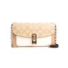 Lane 20 Chain Presbyopia Letter Logo Artificial Leather Crossbody Bag Small Women's Light Khaki