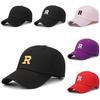 R Embroidery Letter Baseball Hat Outdoor Sun Protection Breathable Cap Peaked