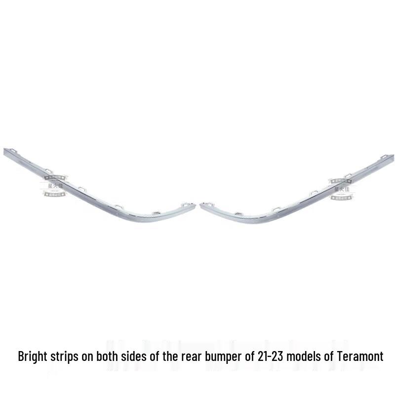 Touareg 21-23 Front & Rear Bumper Chrome Strips; Rear Exhaust Decorative Panel
