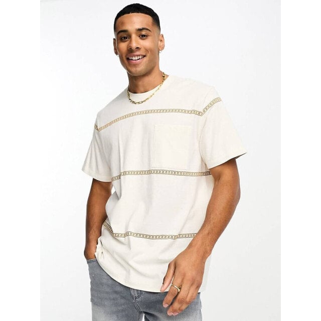 

Футболка Levi s в кремовую полоску с логотипом на кармане