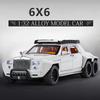 1/32 Rolls-Royce Phantom 6X6 Alloy Car Model Diecasts Metal Toy Off-road Vehicles Model Sound and Light Kids Gifts