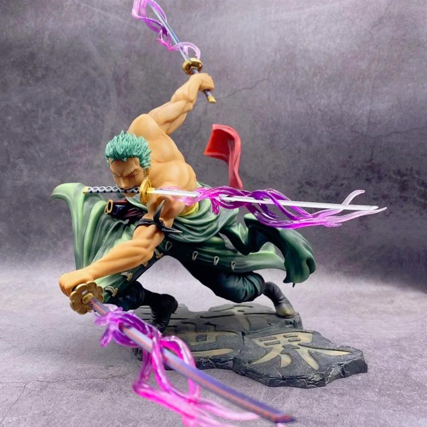 One Piece Luffy Figure Roronoa Zoro Three-blade Sa-maximum Manga Anime Statue Pvc Action Collection Model Toys