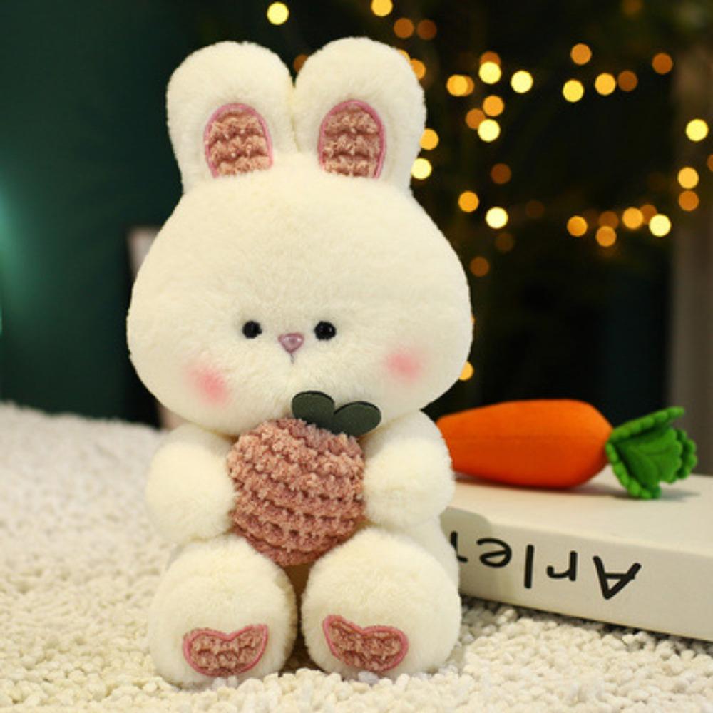 

Bunny doll plush toy white rabbit year mascot doll 8 inch grab doll wedding throw mini 25cm