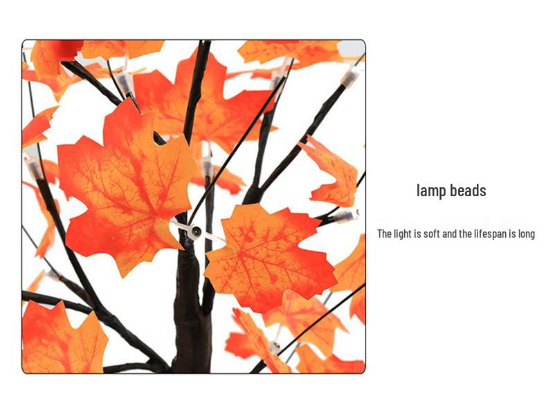 Best-Selling LED Maple Leaf Tree Light: Thanksgiving Table and Room Decor