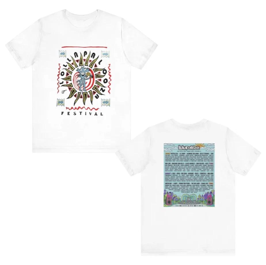 Lollapalooza 2022 Music Festival Front & Back Print Shirt XL